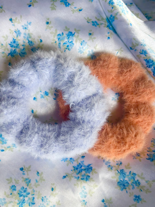 Fuzzy Cloud Scrunchies